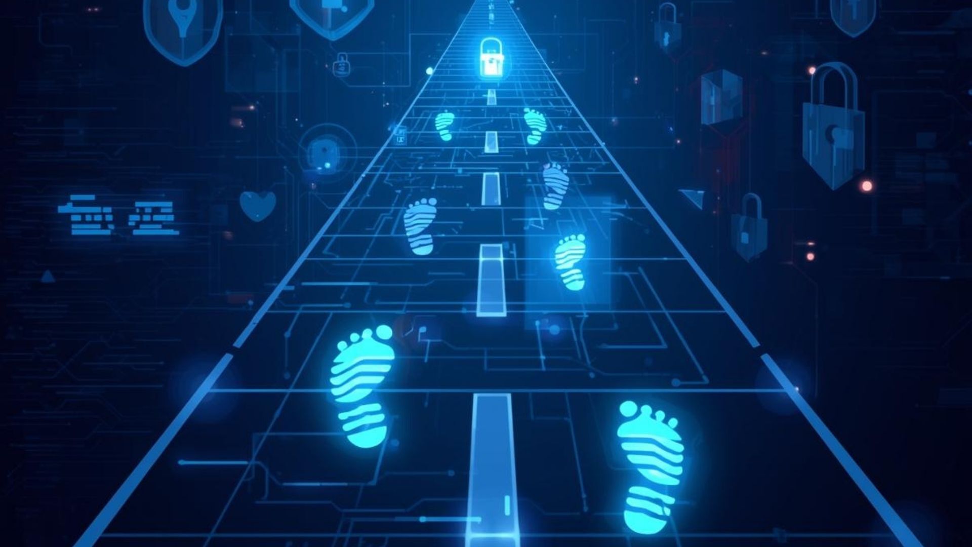 foot prints on a path